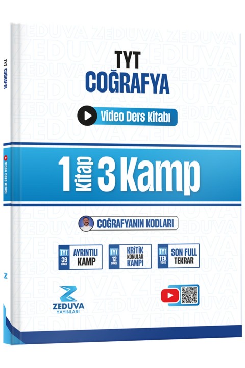Coğrafyanın Kodları TYT Coğrafya 1 Kitap 3 Kamp Video Ders Kitabı ve Dünya Haritaları Çalışma Defteri Soru Bankası Seti
