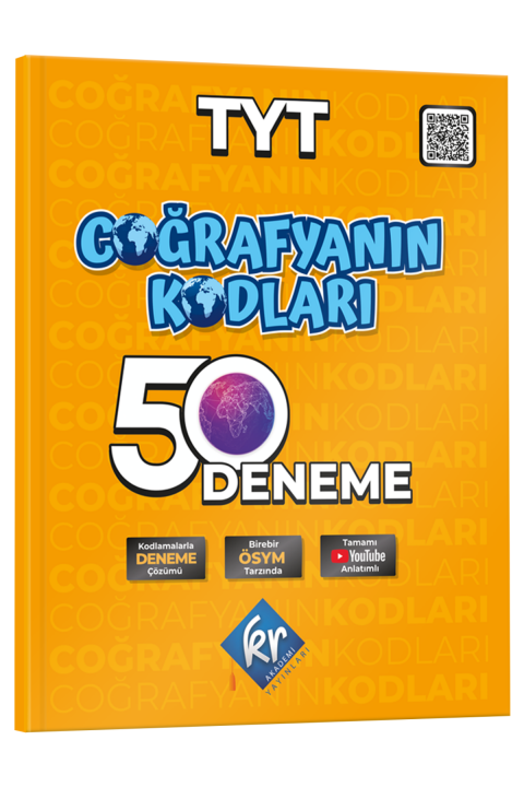 Coğrafyanın Kodları TYT Coğrafya Çözümlü 50 Deneme KR Akademi Yayınları