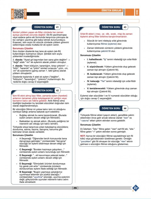 Deniz Hoca Tüm Sınavlar İçin Meşakkat Serisi Dil Bilgisi Soru Bankası KR Akademi Yayınları