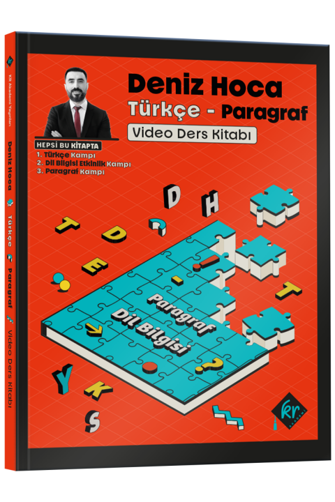 Deniz Hoca Tüm Sınavlar İçin Türkçe Video Ders Kitabı KR Akademi Yayınları