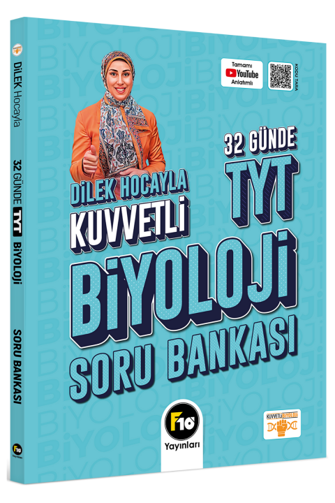 Dilek Hocayla 32 Günde TYT Biyoloji Soru Bankası F10 Yayınları
