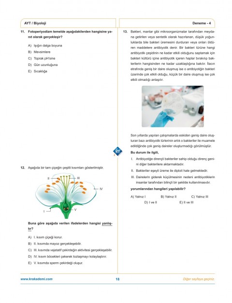 Dr. Biyoloji & Biosem AYT Biyoloji Biyopsi 25 Biyoloji Deneme