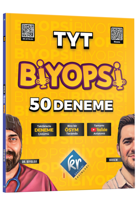 Dr. Biyoloji & Biosem TYT Biyopsi 50 Biyoloji Deneme KR Akademi Yayınları