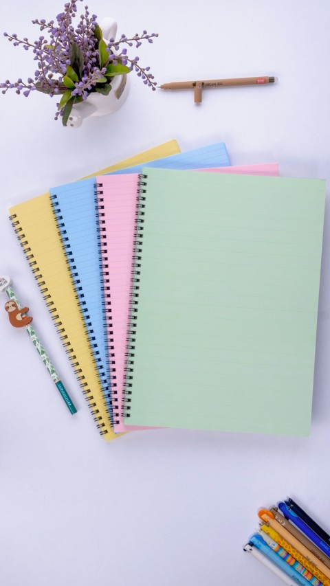 Dream Notes 4 Farklı Renk Çizgili A4 Defter Seti