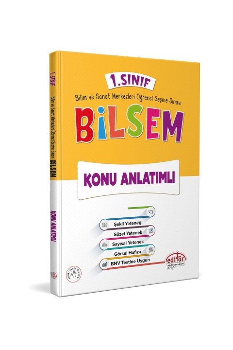 Editör 1. Sınıf Bilsem Konu Soru Deneme Şekil Yeteneği Seti Yeni 2023,