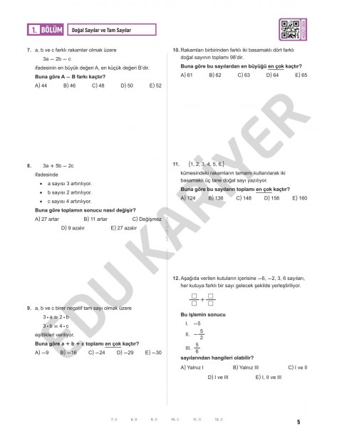 Edu Kariyer Mert Hoca 2026 KPSS Genel Yetenek Matematik Son Tekrar 555 Soru