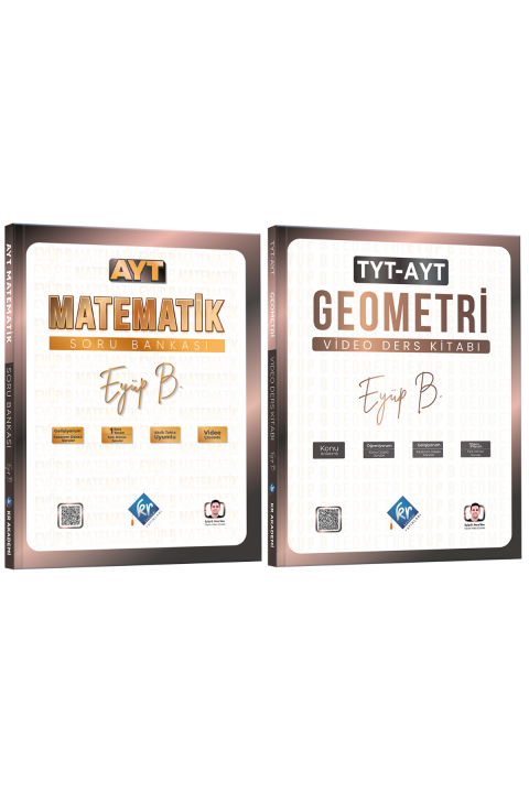Eyüp B. AYT Matematik Soru Bankası & TYT AYT Geometri Video Ders Kitabı Seti