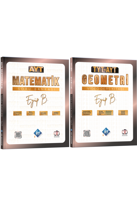 Eyüp B. AYT Matematik Soru Bankası & TYT AYT Geometri Video Ders Kitabı Seti