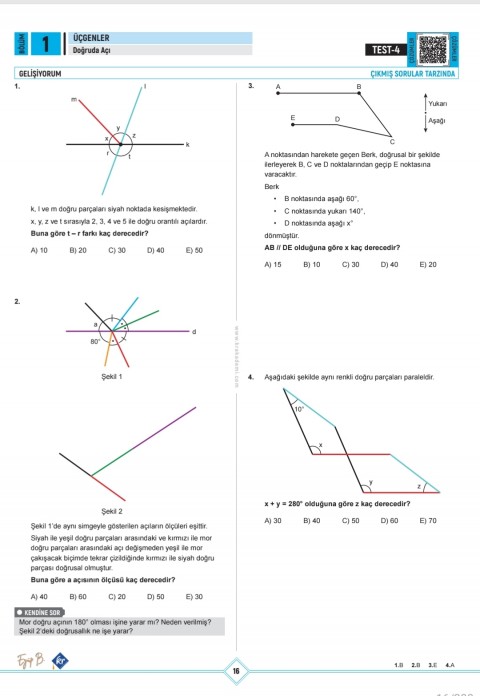 Eyüp B. TYT AYT Geometri Öğreniyorum Üçgenler KR Akademi Yayınları