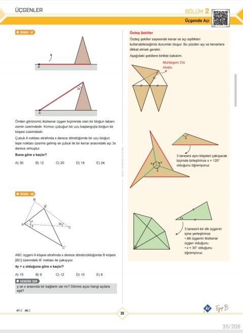 Eyüp B. TYT AYT Geometri Öğreniyorum Üçgenler KR Akademi Yayınları