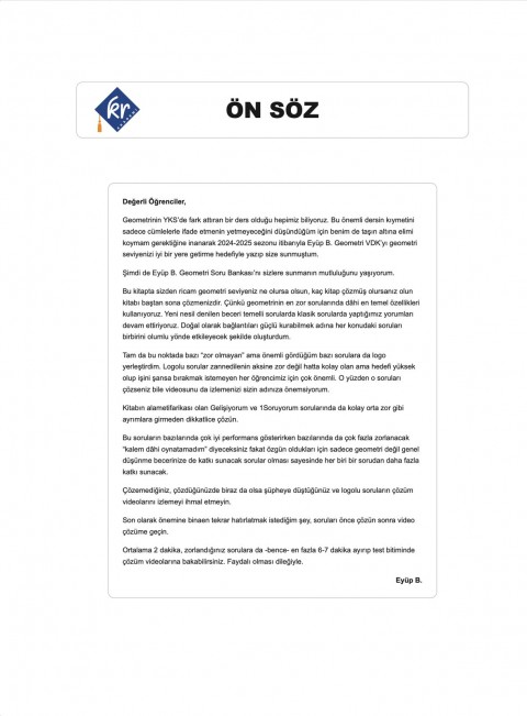 Eyüp B. TYT AYT Geometri Soru Bankası