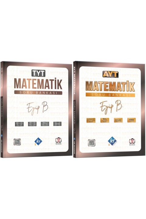Eyüp B. TYT - AYT Matematik Soru Bankası Seti KR Akademi Yayınları