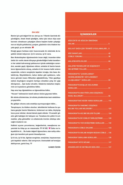Gamze Hoca Türkçenin Matematiği Tüm Sınavlar İçin Paragraf Video Ders Kitabı