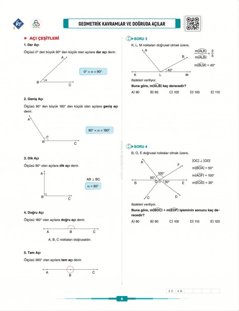 Gerçel Matematik DGS KPSS TYT ALES Geometri Video Ders Kitabı KR Akademi Yayınları