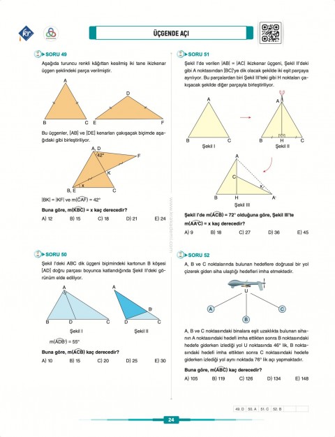Gerçel Matematik DGS KPSS TYT ALES Geometri Video Ders Kitabı KR Akademi Yayınları