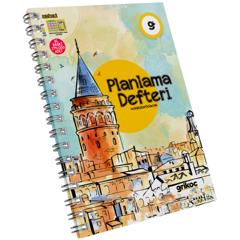 Gri Koç Planlama Defteri & Günlük Planlayıcı Seti
