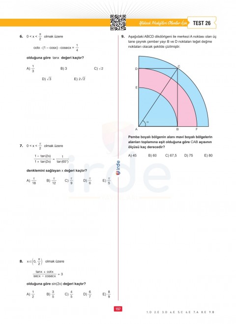 İrde Yayınları AYT Matematik Soru Bankası