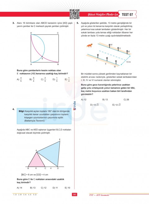 İrde Yayınları TYT - AYT Geometri Soru Bankası