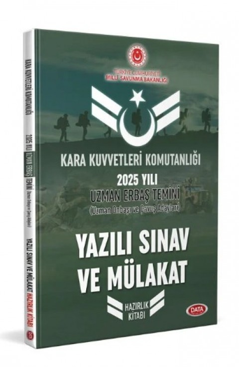 Kara Kuvvetleri Komutanlığı 2025 Yılı Uzman Erbaş Temini Yazılı Sınav ve Mülakat Hazırlık Kitabı Data Yayınları