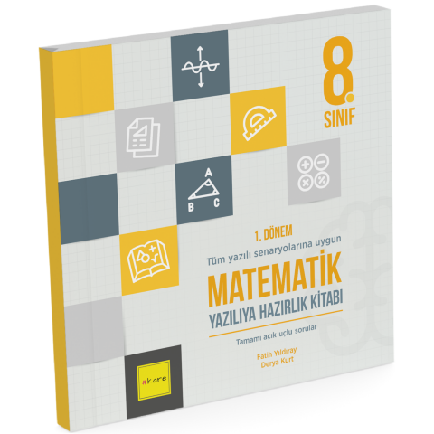 Kare Yayınları 8. Sınıf LGS 1. Dönem Matematik Yazılıya Hazırlık Kitabı