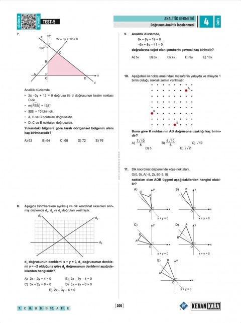 Kenan Kara İle TYT-AYT Geometri Soru Bankası KR Akademi Yayınları