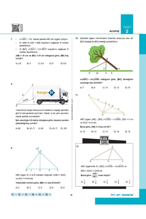 Kenan Kara İle TYT-AYT Geometri Soru Bankası
