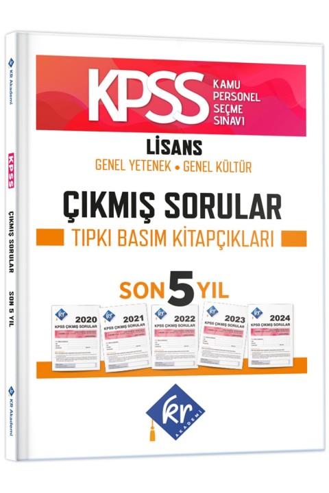 KPSS Genel Yetenek Genel Kültür Çıkmış Sorular Son 5 Yıl Tıpkı Basım Fasikülleri KR Akademi Yayınları