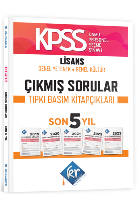 KPSS Genel Yetenek Genel Kültür Çıkmış Sorular Son 5 Yıl Tıpkı Basım Fasikülleri KR Akademi Yayınları