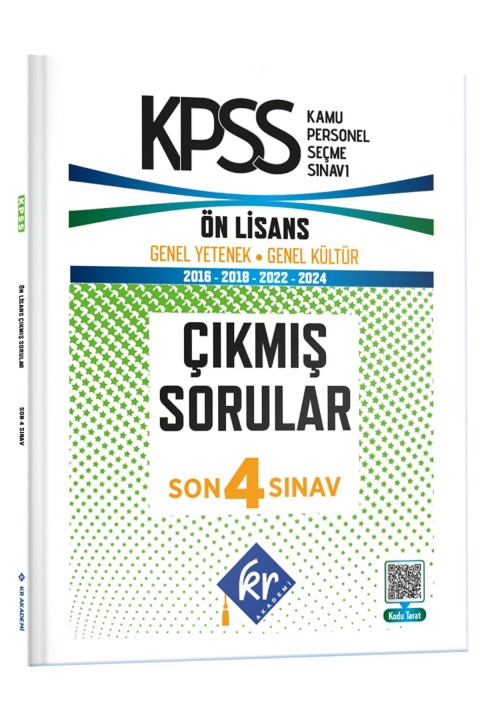 KPSS Genel Yetenek Genel Kültür Ön Lisans Son 4 Sınav Çıkmış Sorular KR Akademi Yayınları