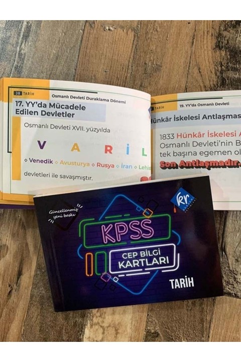 KPSS Tarih Cep Bilgi Kartları KR Akademi Yayınları