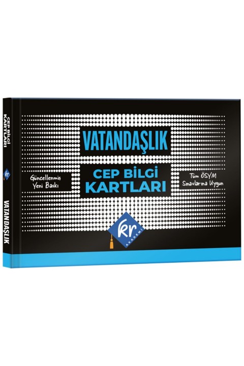 KPSS Tüm Sınavlar İçin Türkçe Tarih Coğrafya Vatandaşlık Cep Bilgi Kartları Seti KR Akademi Yayınları