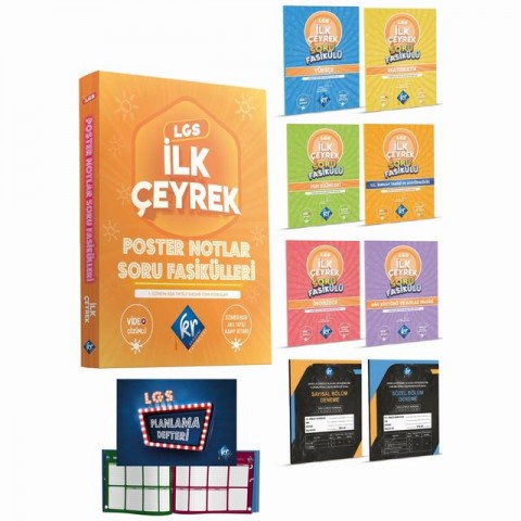 Kr Akademi LGS Poster Notlar İlk Çeyrek Soru Fasikülleri LGS Planlama Defteri Hediyeli