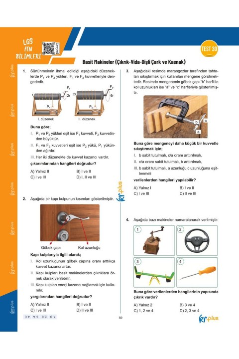 KR Plus LGS Relaks Fen Bilimleri Soru Fasikülü