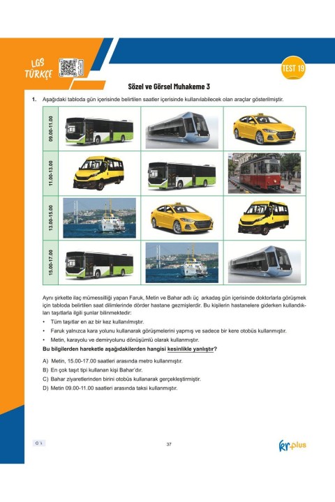 KR Plus LGS Relaks Türkçe Soru Fasikülü