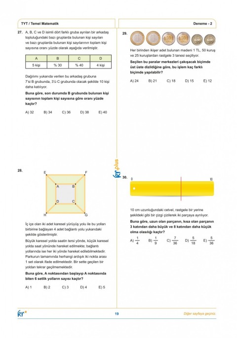 KR Plus TYT Matematik 5'li Denemesi