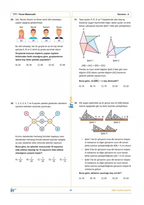 KR Plus TYT Matematik 5'li Denemesi