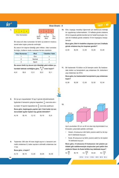 KR Plus TYT Matematik Memoped Testler