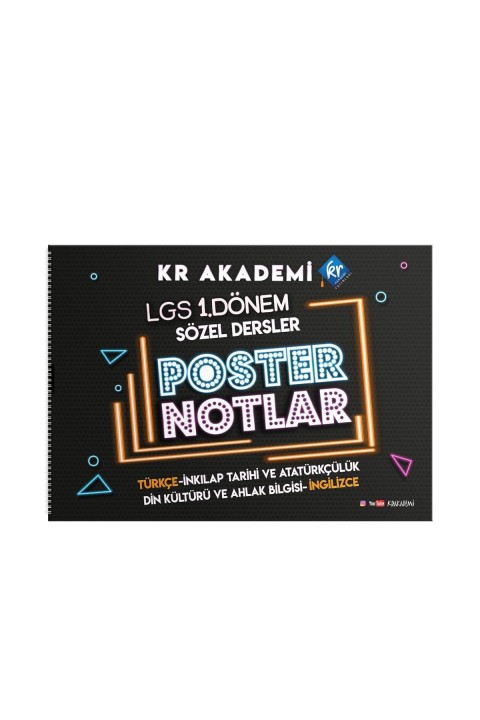 LGS 1. Dönem Poster Notlar Seti KR Akademi