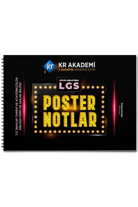 LGS İnkılap Tarihi ve Atatürkçülük Din Kültürü ve Ahlak Bilgisi Poster Notları KR Akademi Yayınları