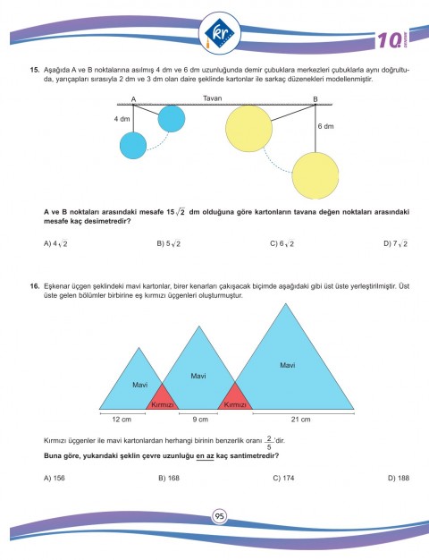 LGS Matematik 12'li Deneme Gerçeğine En Yakın LGS Provası KR Akademi Yayınları