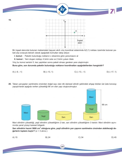 LGS Matematik 12'li Deneme Gerçeğine En Yakın LGS Provası KR Akademi Yayınları