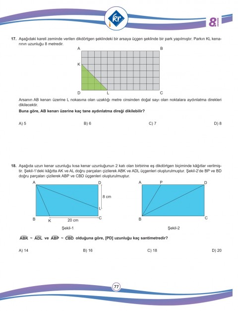 LGS Matematik 12'li Deneme Gerçeğine En Yakın LGS Provası KR Akademi Yayınları