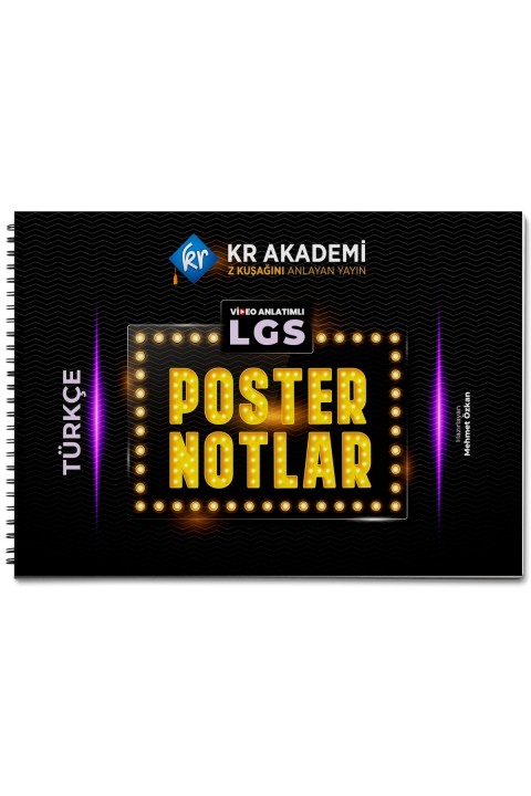 LGS Türkçe Poster Notları KR Akademi Yayınları