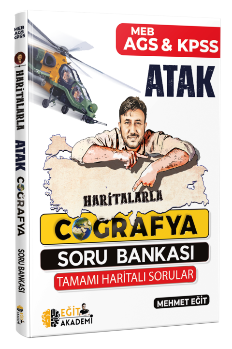 MEB-AGS KPSS Haritalarla Atak Coğrafya Soru Bankası Mehmet Eğit