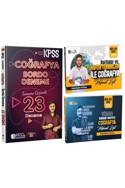 MEB-AGS KPSS Mehmet Eğit Hafıza Teknikleri - Video Ders Notu ve Bordo Deneme Seti Mehmet Eğit