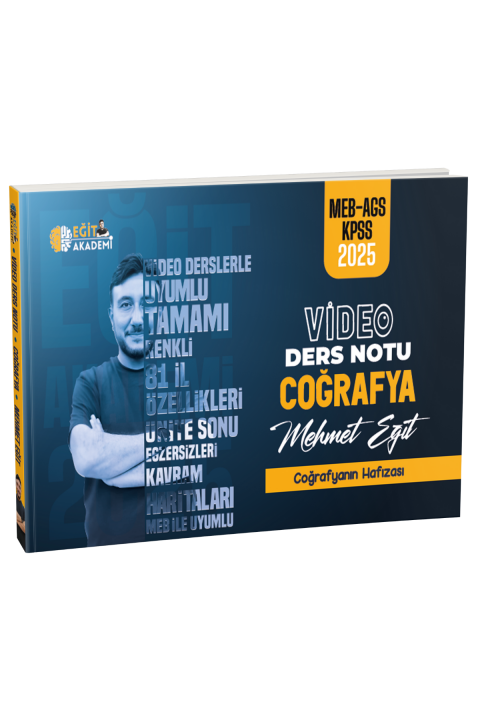 Mehmet Eğit 2025 MEB-AGS KPSS Coğrafya Video Ders Notları