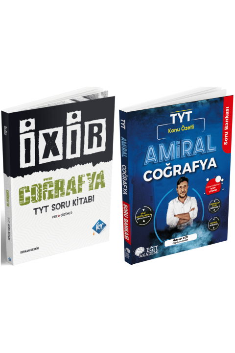 Mehmet Eğit Amiral Coğrafya TYT Konu Özetli Soru Bankası & KR Akademi TYT Coğrafya Soru Bankası Seti