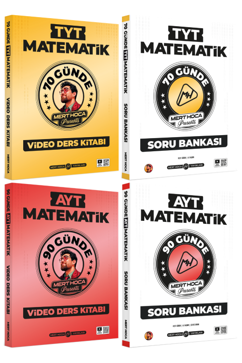 Mert Hoca 2026 70 Günde & 90 Günde Matematik TYT - AYT Video Ders Kitabı ve Soru Bankası Seti