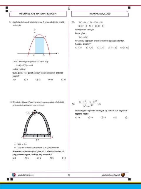 Mert Hoca 90 Günde AYT Matematik Check-Up Deneme