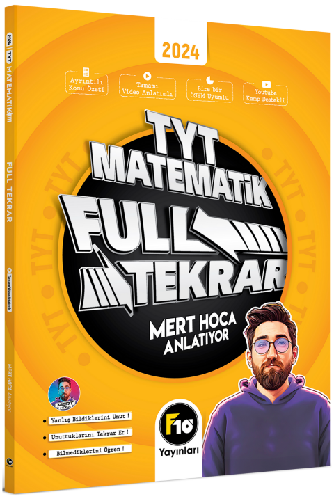 Mert Hoca TYT Matematik Full Tekrar Video Ders Kitabı F10 Yayınları